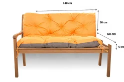 Setgarden Coussin pour banc de jardin 140x60x50cm coussin de banc de jardin Orange coussin de balançoire coussin de banc extérieur* Coussin Pour Banc