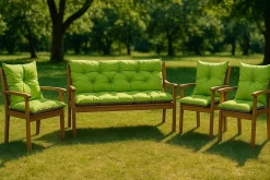 Setgarden Coussin pour banc de jardin 120x60x60cm, coussin de banc de jardin Citron vert coussin de balançoire coussin de banc extérieur* Coussin Pour Banc