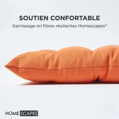 Online Homescapes Coussin pour banc de jardin 2 places, terracotta -
