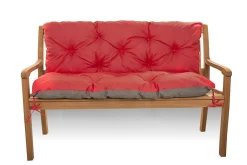 Setgarden Coussin pour banc de jardin 140x60x50cm coussin de banc de jardin Rouge coussin de balançoire coussin de banc extérieur