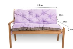 Hot Setgarden Coussin pour banc de jardin 140x50x50cm coussin de banc de jardin Violet coussin de balançoire coussin de banc extérieur