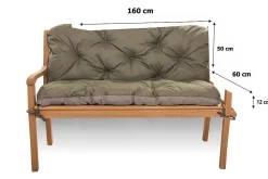 Setgarden Coussin pour banc de jardin 160x60x50cm coussin de banc de jardin 3 places Vert coussin de balançoire coussin de banc extérieur* Coussin Pour Banc