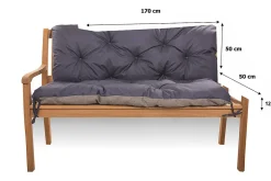 Setgarden Coussin pour banc de jardin 170x50x50cm coussin de banc de jardin 3 places Bleu coussin de balançoire coussin de banc extérieur* Coussin Pour Banc