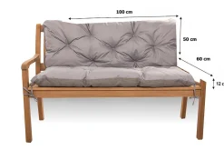 Hot Setgarden Coussin pour banc de jardin 100x60x50cm, coussin de banc de jardin Gris, coussin de balançoire extérieur, coussin de jardin