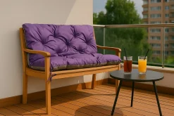 Clearance Setgarden Coussin pour banc de jardin 160x60x50cm coussin de banc de jardin 3 places Violet coussin de balançoire coussin de banc extérieur