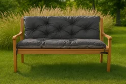 Setgarden Coussin pour banc de jardin 150x60x50cm coussin de banc de jardin Anthracite coussin de balançoire coussin de banc extérieur