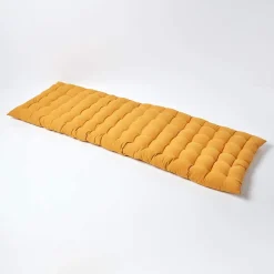 Outlet Homescapes Coussin pour banc de jardin 3 places, jaune moutarde -