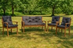 Clearance Setgarden Coussin pour banc de jardin 170x60x50cm coussin de banc de jardin 3 places Anthracite coussin de balançoire coussin banc extérieur