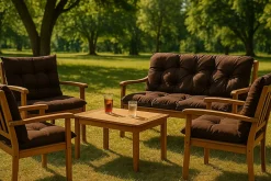 Setgarden Coussin pour banc de jardin 140x50x50cm coussin de banc de jardin Marron coussin de balançoire coussin de banc extérieur* Coussin Pour Banc