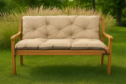 Setgarden Coussin pour banc de jardin 120x50x50cm, coussin de banc de jardin Beige coussin de banc extérieur, coussin de balançoire* Coussin Pour Banc