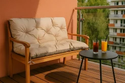 Setgarden Coussin pour banc de jardin 170x50x50cm coussin de banc de jardin 3 places Beige coussin de balançoire coussin de banc extérieur* Coussin Pour Banc