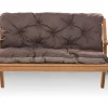 Clearance Setgarden Coussin pour banc de jardin 150x50x40cm coussin de banc de jardin Marron coussin de balançoire coussin de banc extérieur