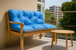 Setgarden Coussin pour banc de jardin 120x50x50cm, coussin de banc de jardin Bleu coussin de banc extérieur, coussin de balançoire* Coussin Pour Banc