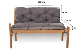 Setgarden Coussin pour banc de jardin 170x50x50cm coussin de banc de jardin 3 places Anthracite coussin de balançoire coussin banc extérieur* Coussin Pour Banc