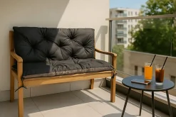 Setgarden Coussin pour banc de jardin 120x50x40cm, coussin de banc de jardin Noir coussin de banc extérieur, coussin de balançoire* Coussin Pour Banc
