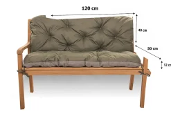 Setgarden Coussin pour banc de jardin 120x50x40cm, coussin de banc de jardin Vert coussin de banc extérieur, coussin de balançoire* Coussin Pour Banc