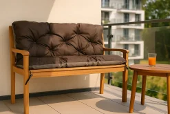 Setgarden Coussin pour banc de jardin 120x60x60cm, coussin de banc de jardin Marron coussin de balançoire coussin de banc extérieur* Coussin Pour Banc