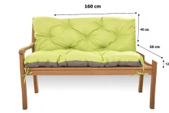 Setgarden Coussin pour banc de jardin 160x50x40cm coussin de banc de jardin Citron vert coussin de balançoire coussin de banc extérieur* Coussin Pour Banc