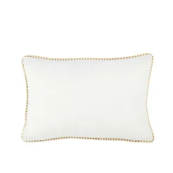 Online J-Line Coussin rectangulaire en textile blanc 30x45x3.5 cm