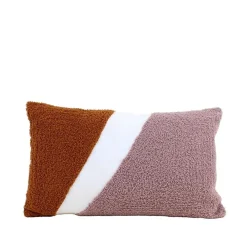 Ornami Coussin rectangulaire tissu bouclette rose* Coussin Pour Canapé