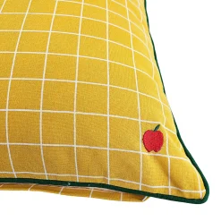 Clearance Sodeco x Castorama Coussin Sodeco jaune en coton l.50 x L.50 cm