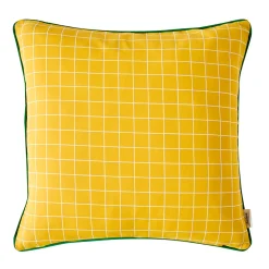 Clearance Sodeco x Castorama Coussin Sodeco jaune en coton l.50 x L.50 cm