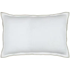 Lovely Casa Coussin volant plat feston noir coton (40x60 cm - Blanc)* Coussin Pour Canapé
