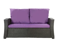 Setgarden Coussins de canapé meubles de jardin en résine tressée Violet, Coussins balançoire d'extérieur 150x60x50 Coussin de banc de jardin* Coussin Palette