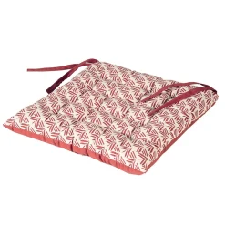 Best Dylrev Coussins de Chaise Carrées Bicolores 40x40cm - lot de 6 - en Terracotta Imprimé/Uni