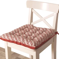 Best Dylrev Coussins de Chaise Carrées Bicolores 40x40cm - lot de 6 - en Terracotta Imprimé/Uni