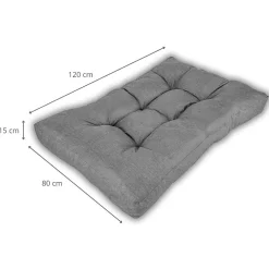 Online Bananair Coussins palette assise en polyester 120x80x15 cm gris