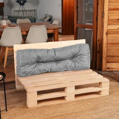 Sale Bananair Coussins palette dossier en polyester 120x40x15 cm gris