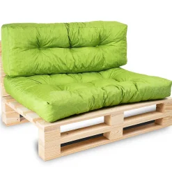 Sale Bananair Coussins palette lot en polyester 120x80x15 cm vert