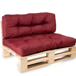 Sale Bananair Coussins palette lot en polyester 120x80x15 cm rouge