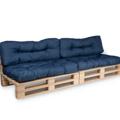Bananair Coussins Palette lot x2 en polyester 120x80cm/120x40cm Bleu* Coussin Palette