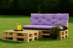 Setgarden Coussins palettes 120x60 / 120x50cm coussins de palette Violet clair, coussins de canapé de jardin, coussin palette exterieur* Coussin Palette
