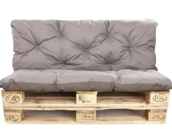 Setgarden Coussins palettes 120x50 / 120x50cm coussins de palette Gris, coussins de canapé de jardin, coussin palette exterieur* Coussin Palette