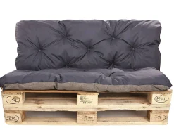 Setgarden Coussins palettes 120x80 / 120x40cm coussins de palette Bleu foncé, coussins de canapé de jardin, coussin palette exterieur* Coussin Palette