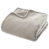 Outlet Atmosphera Couverture flanelle 180 x 230 cm gris polyester