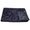 Home Maison Couverture laine Mérinos très douce (240x260 cm - Bleu Marine)