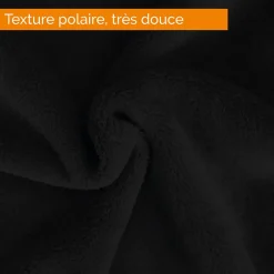 Vivezen Couverture, plaid polaire 220 x 240 cm en flanelle ultra doux - Noir -* Plaid
