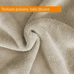 Vivezen Couverture, plaid polaire 220 x 240 cm en flanelle ultra doux - Beige -* Plaid