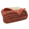 Home Maison Couverture Pure Laine Vierge 600g/m2 bicolore (240x300 cm - Orange)* Plaid Laine