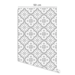 Decochic Crédence adhésive lavable cuisine gris et blanc en vinyle lavable et amovible - 1 rouleau 50x300 cm -* Papier Peint Imitant|Papier Peint Pour Cuisine