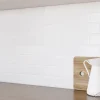 Best IDMarket Crédence adhésive murale effet carrelage métro blanc 10 pcs 30x30 cm