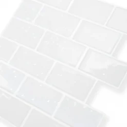 Best IDMarket Crédence adhésive murale effet carrelage métro blanc 10 pcs 30x30 cm