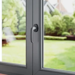 Hot GoodHome Crémone de fenêtre Govlin aluminium noir anthracite L.13cm