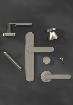 GoodHome Crémone de fenêtre Minzh aluminium gris chromé L.12cm* Poignée De Fenêtre