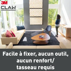 3M Crochet à enfoncer claw 20kg 4 pièces* Fixation Décoration Murale