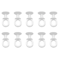 Clearance Crochet rond pour rail Patras blanc x10